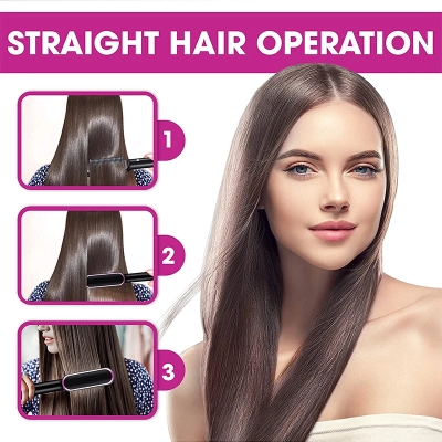 Picture of Hair Straightener Professional Ptc Quick Heated Electric Hot Comb Hair Comb Personal Care Multifunctional Hairstyle Brush_ D Shop