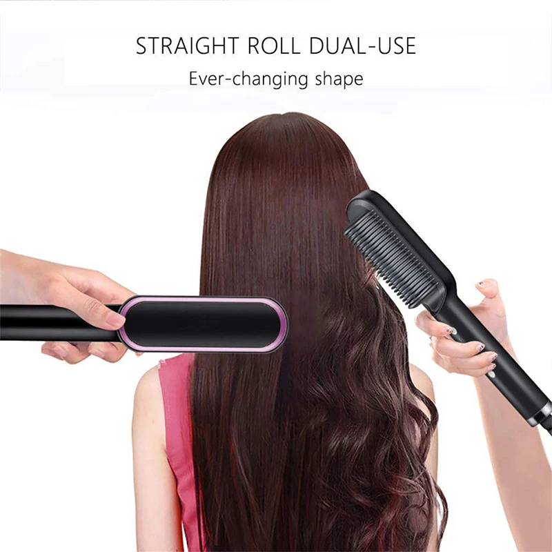 Picture of Hair Straightener Professional Ptc Quick Heated Electric Hot Comb Hair Comb Personal Care Multifunctional Hairstyle Brush_ D Shop