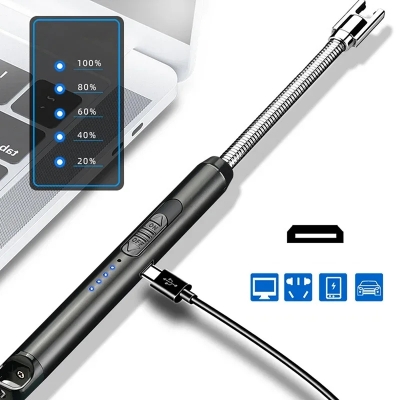 Picture of USB Rechargeable Arc Flameless Plasma Lighter - Windproof Kitchen Silent Lighter for BBQ, Gas Stove and Firestarter_D Shop