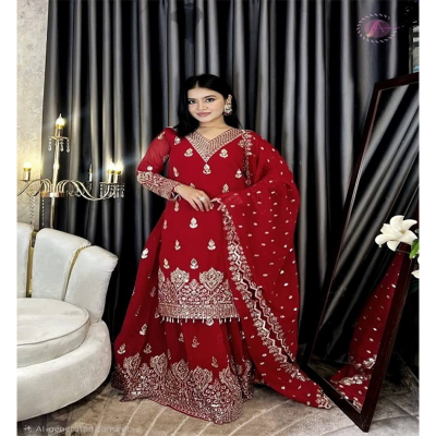 Picture of Premium Soft Georgette With sequence embroidery And Inner Attached Special Party Wear dress