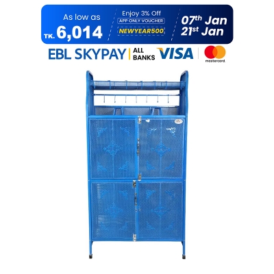 Picture of Royal Kitchen Shelf Classic 4 Door Blue