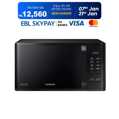 Picture of Samsung Solo 23 Liter Microwave Oven with Ceramic Enamel Cavity (MS23K3513AK/D2) (Best Price) 