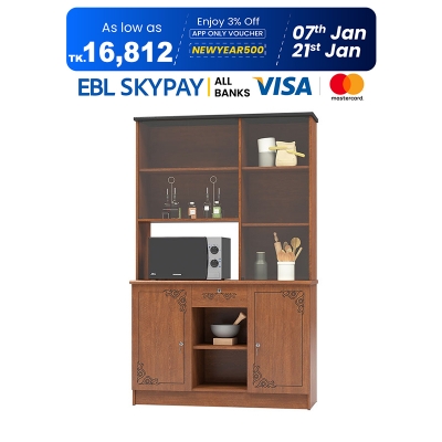 Picture of Regal Rosa Laminated Board Dinner Wagon Antique ROSA-DWH-106-1-1-20