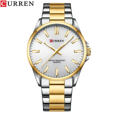 Picture of Curren 9090 Analog Men's Watch - Silver Gold