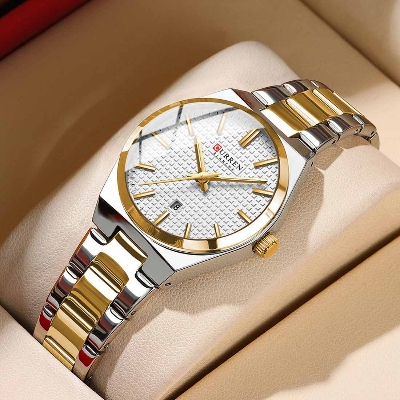 Picture of CURREN 8439L Elegant Stainless Steel Luxury Women’s Quartz Watch – Two Tone White Color