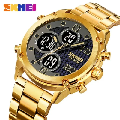 Picture of Skmei 1975 Fashion Men Luxury Sport Stainless Steel- Golden