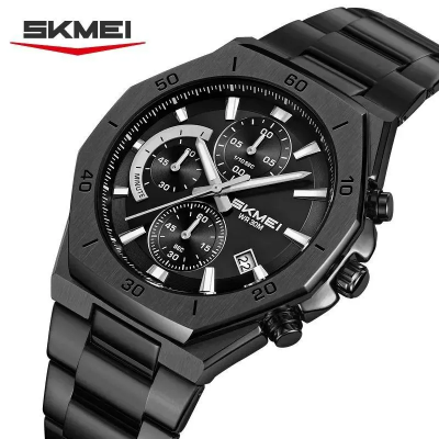 Picture of Skmei 2452 Men's Classic Stainless Steel Luminous Date Display Quartz Watch - Black