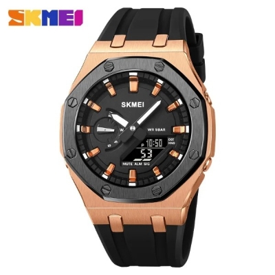 Picture of SKMEI 2243 Silicone Strap Men's Watch - Rose Gold