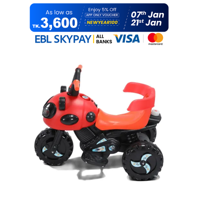 Picture of Jim & Jolly Pikko Tricycle For Kids Indoor and Outdoor Ride Easy and Safe for 2-5 Years Baby Kids