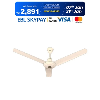 Picture of Click Crown Ceiling Fan Ivory Gold 56" 