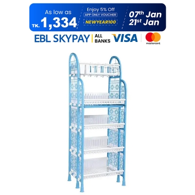 Picture of Star Queen Kitchen Rack 5 Step with Tray-P & W-TEL