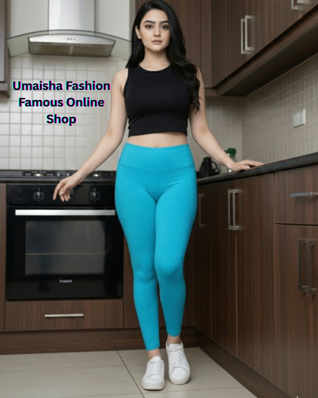Picture of Winter special cotton spandex jeggings for woman-Blue