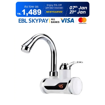 Picture of Instant Thankless Digital Electric Hot Water Tap for any wall Mount with led Display