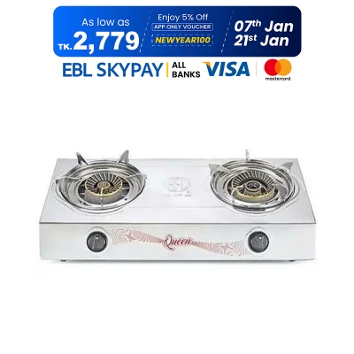 Picture of RFL Double Stainless Steel Auto Gas Stove Queen Ci LPG