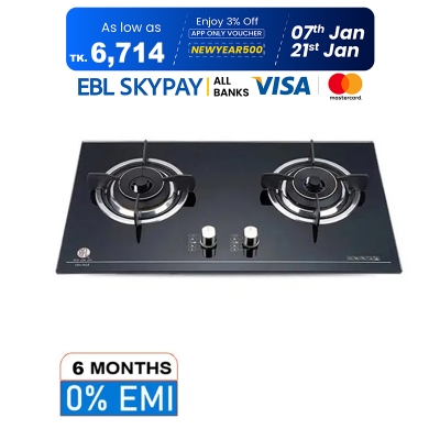 Picture of RFL Double Built In Glass Hob Orchid (Line Gas)