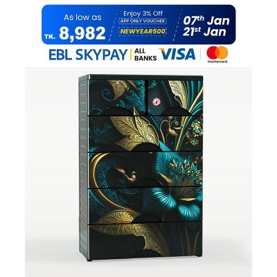 Picture of  RFL Wardrobe Double 5D KD Elegant- Nilima