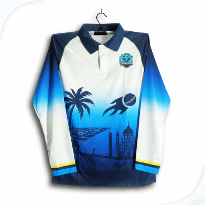 Picture of Noakhali Express Premium Cricket Jersey For Men - BPL Long Sleeve Collar Polo Jersey - Noakhali BPL Jersey 2026