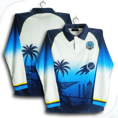 Picture of Noakhali Express Premium Cricket Jersey For Men - BPL Long Sleeve Collar Polo Jersey - Noakhali BPL Jersey 2026