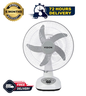 Buy Vision Rech. Table Fan-14''(White)-USB ChargerOnline at Best Price in Bangladesh