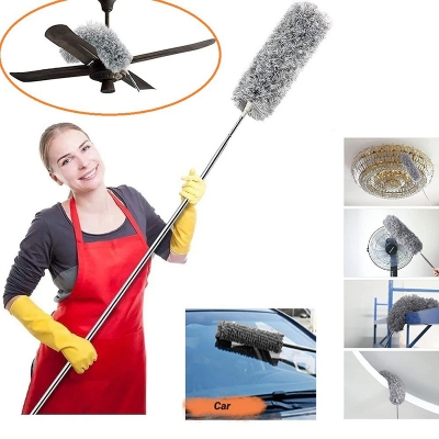 Picture of Long Handle Microfiber Feather Ceiling Duster for Dust Cleaning with extendable Pole