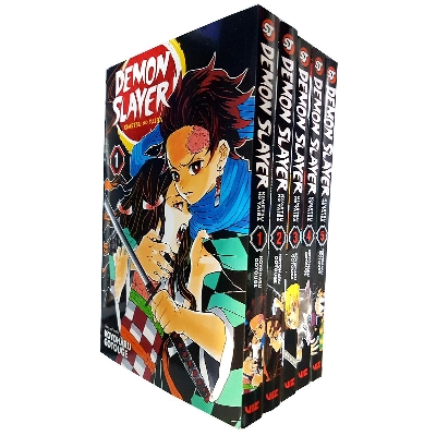 Picture of Demon Slayer: Kimetsu no Yaiba Vol-1-5 Books Collection set Paperback  January 1, 2019