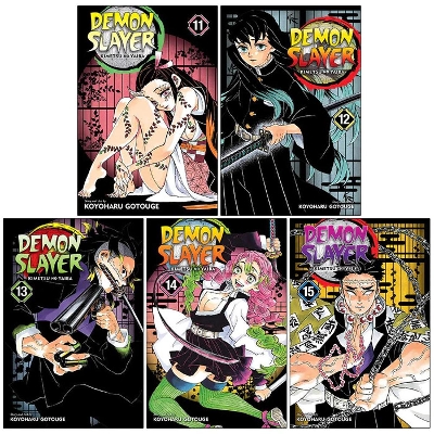 Picture of Demon Slayer Kimetsu No Yaiba Vol 11-15 Collection 5 Books Set premium quality manga