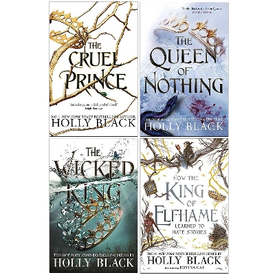 Picture of The Folk of the Air Series 4 Books Collection Set By Holly Black (The Cruel Prince, The Queen of Nothing, The Wicked King, How the King of Elfhame) Paperback  January 1, 2021