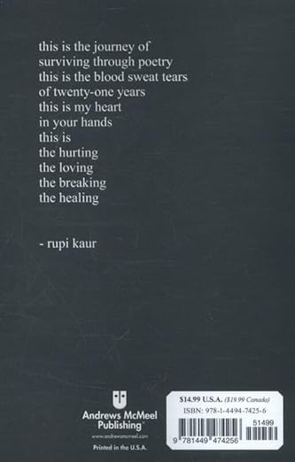 Picture of Milk and Honey Paperback – 6 October 2015 by Rupi Kaur (Author) premium quality