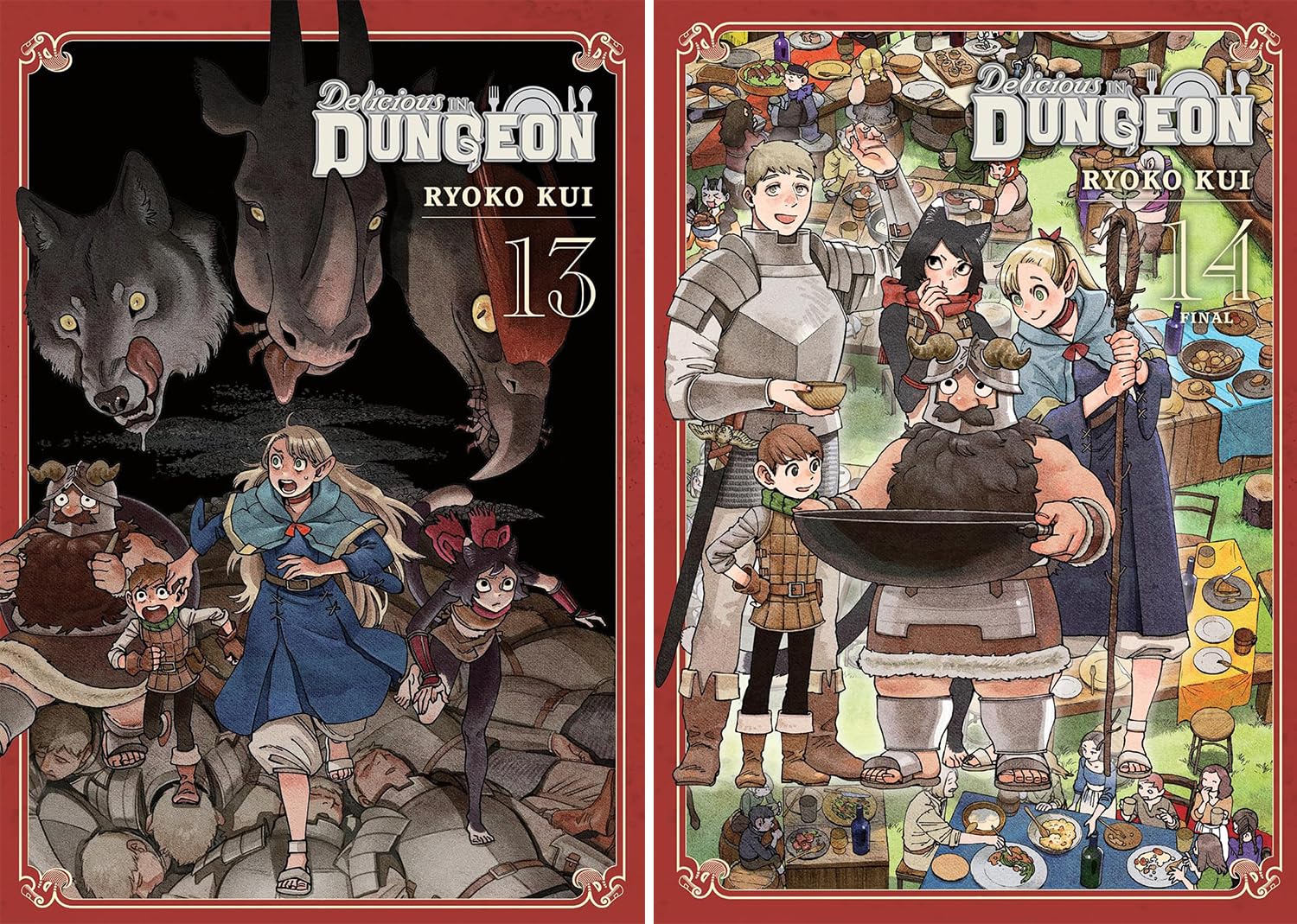 Picture of Delicious in Dungeon Manga Set Vol. 1-14 by Ryoko Kui Paperback – January 1, 2021