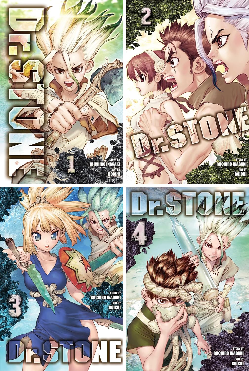 Picture of Dr. STONE Manga, Set of 26 Books. Vol. 1-26 Paperback – January 1, 2021