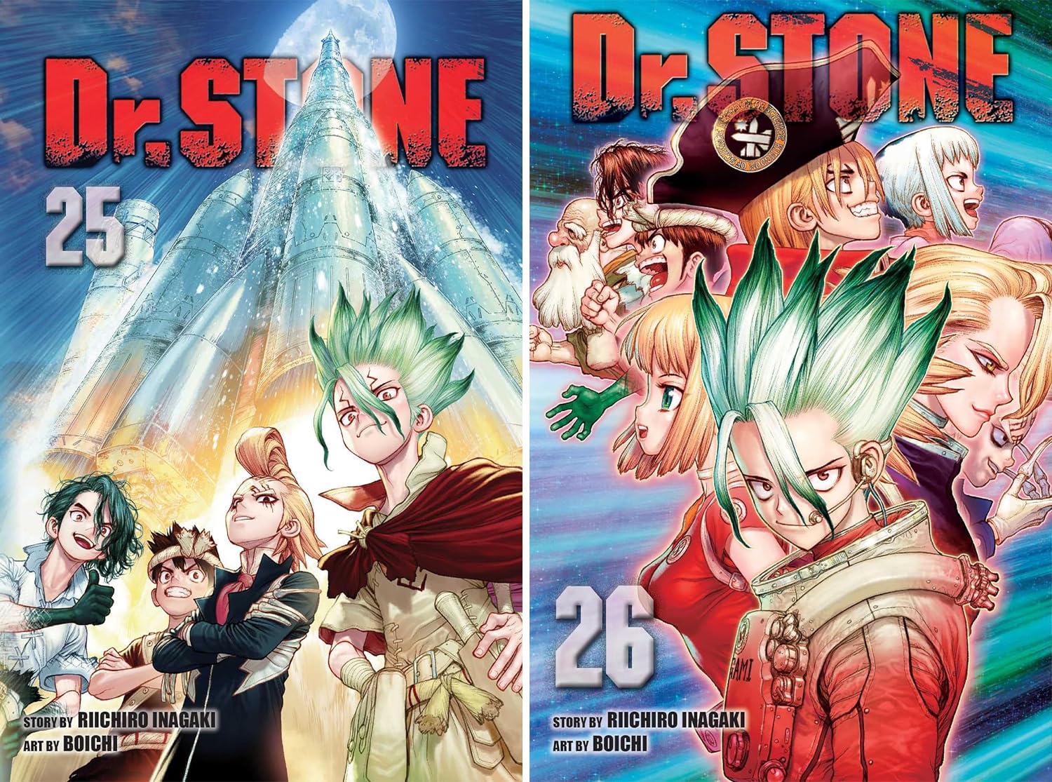 Picture of Dr. STONE Manga, Set of 26 Books. Vol. 1-26 Paperback – January 1, 2021