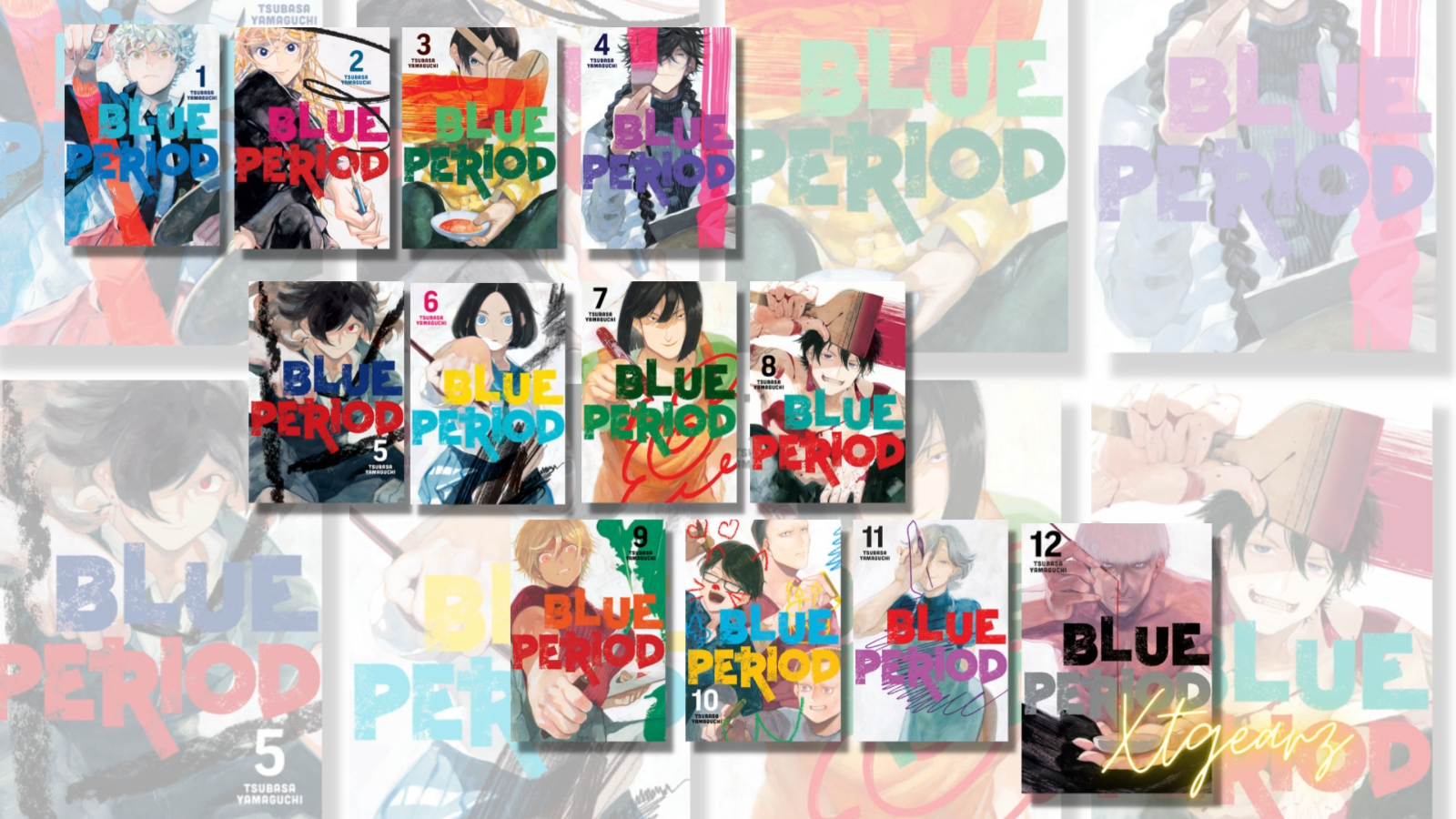 Picture of Blue Period Vol 1-15 English Manga Set - Brand New By Tsubasa Yamaguchi