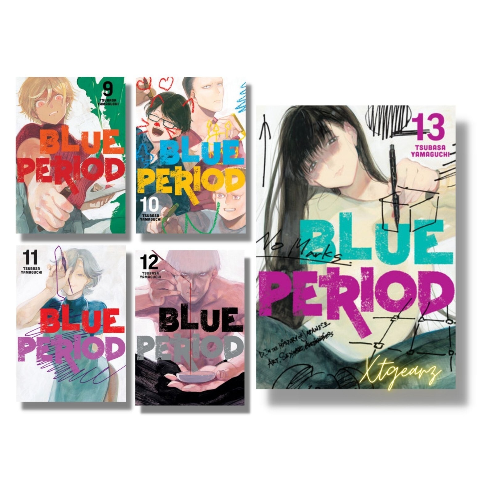 Picture of Blue Period Vol 1-15 English Manga Set - Brand New By Tsubasa Yamaguchi