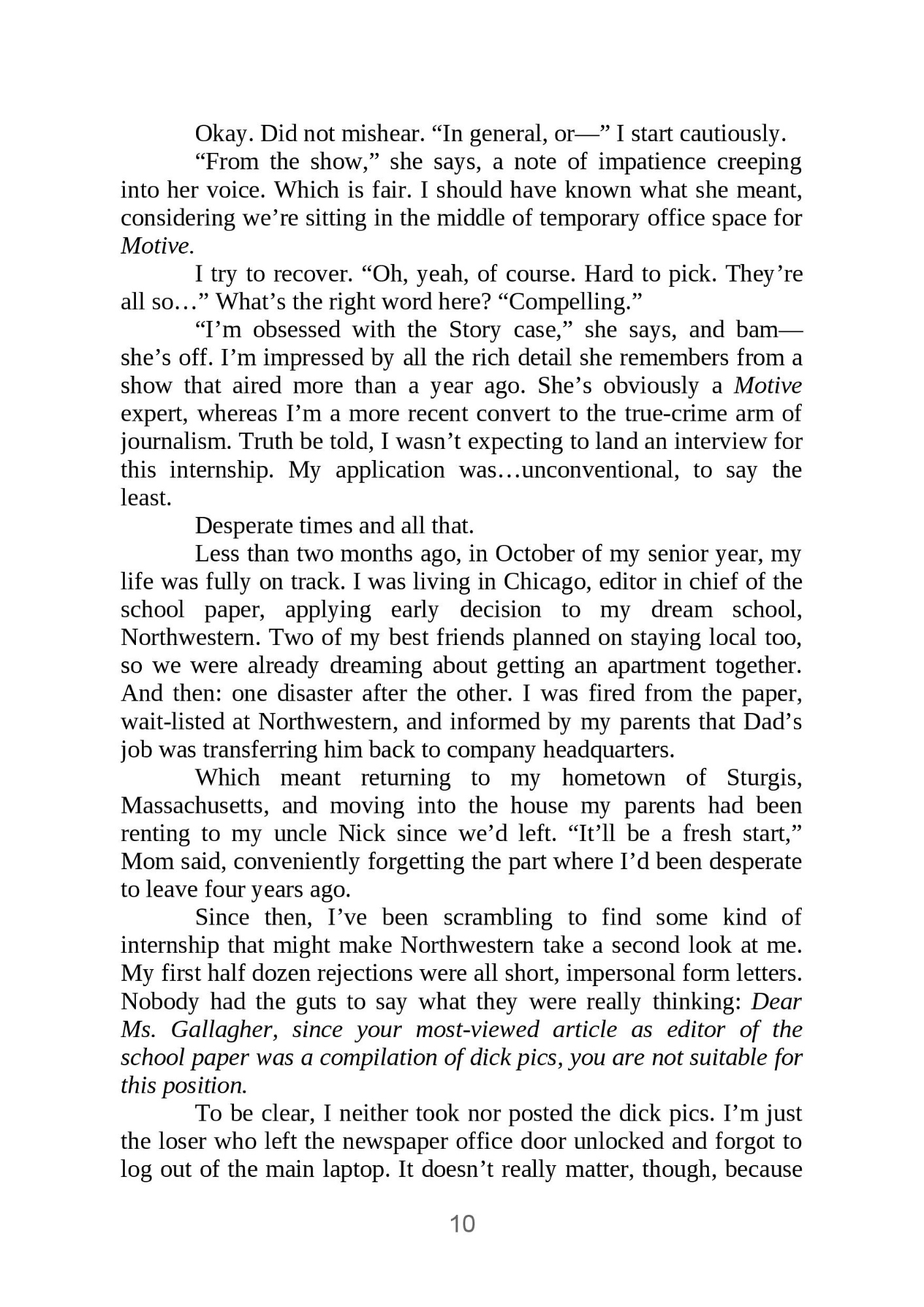 Picture of Nothing More to Tell by Karen M. McManus ( Premium Paper and Matte covers ) Novel