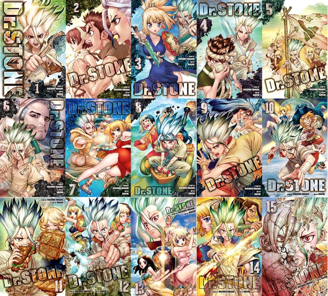 Picture of Dr. STONE Manga, Set of 26 Books. Vol. 1-26 Paperback – January 1, 2021