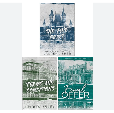 Picture of Dreamland Billionaires Series- The Fine Print, Terms & Conditions, Final Offer | Novels by Lauren Asher | Premium Print | Matte Lamination Novel