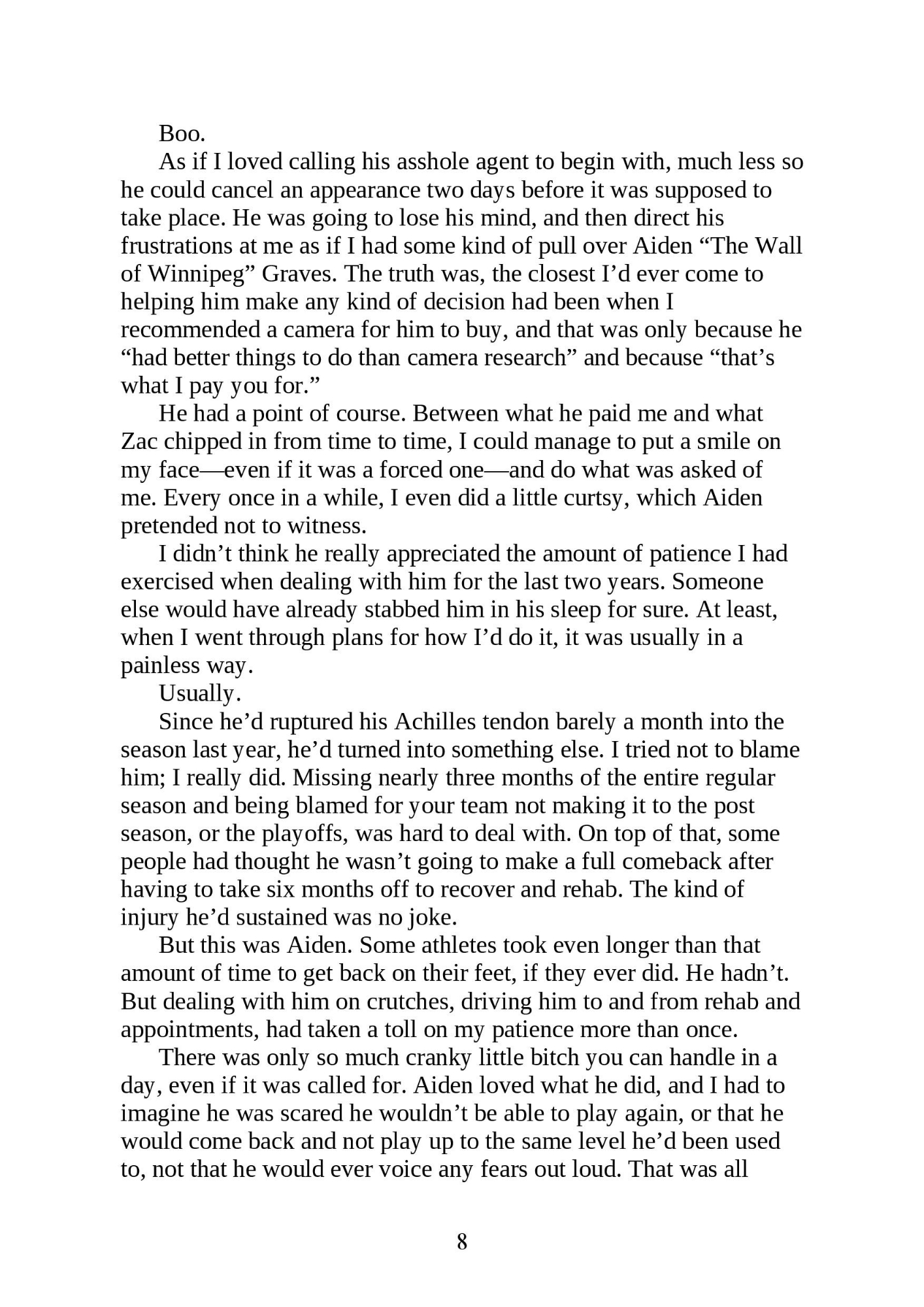 Picture of The Wall of Winnipeg and Me by Mariana Zapata ( Premium Paper and Matte Cover ) Novel