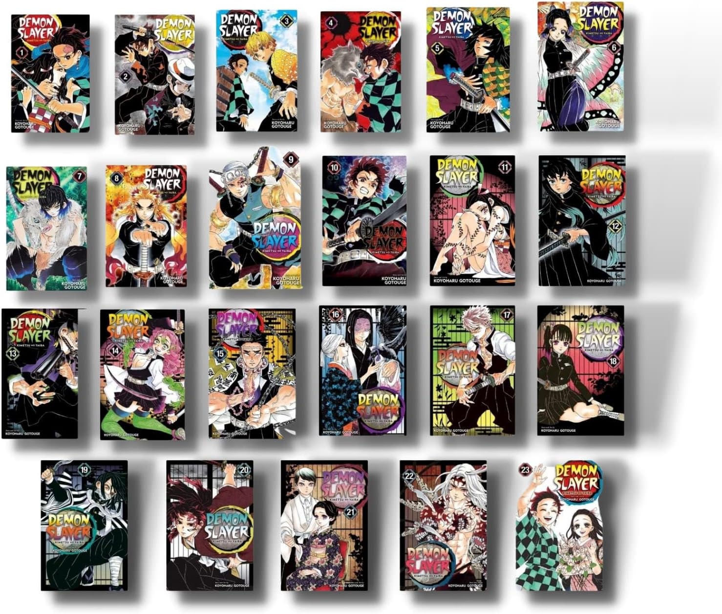 Picture of Demon Slayer: Kimetsu no Yaiba Complete Without Box Set (Volumes 1–23) – Premium Manga Edition – Koyoharu Gotouge, VIZ Media & Juliet Music Bookmark Perfect Paperback – May 1, 2025