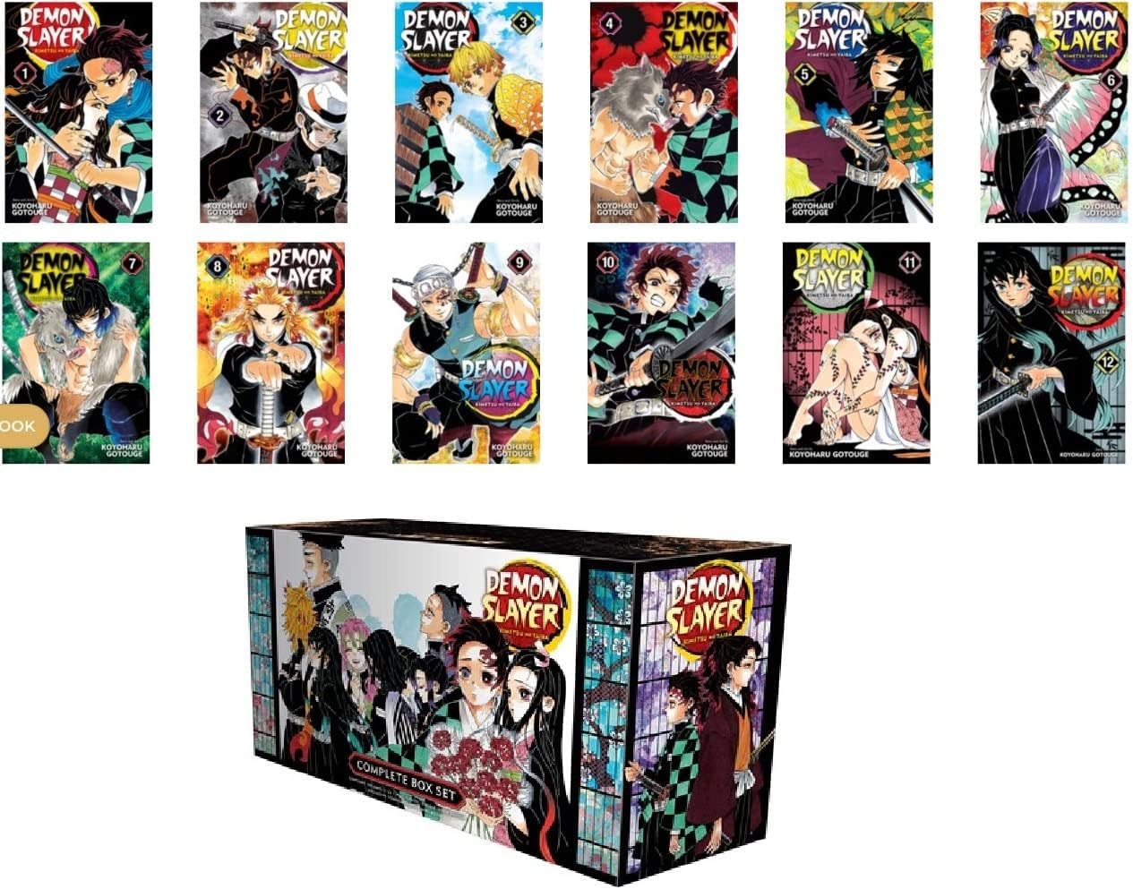 Picture of Demon Slayer: Kimetsu no Yaiba Complete Without Box Set (Volumes 1–23) – Premium Manga Edition – Koyoharu Gotouge, VIZ Media & Juliet Music Bookmark Perfect Paperback – May 1, 2025