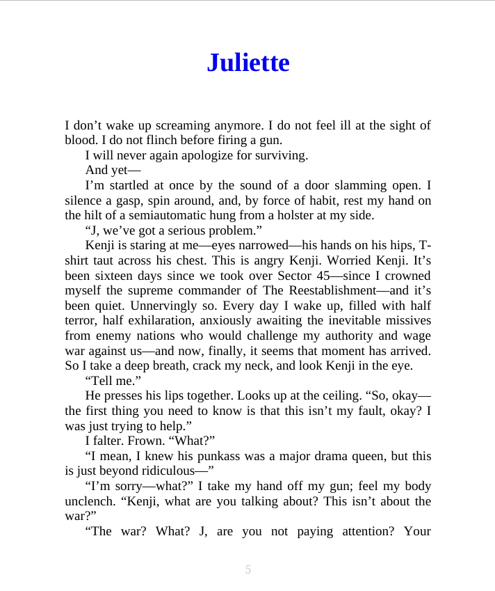 Picture of Restore Me ( Shatter Me #4 ) | Tahereh Mafi | Premium Paper | Matte Covers Novel