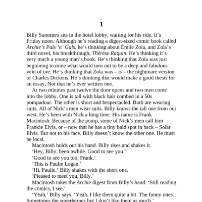 Picture of Billy Summers by Stephen King ( Premium Papers and Matte Covers ) Novel