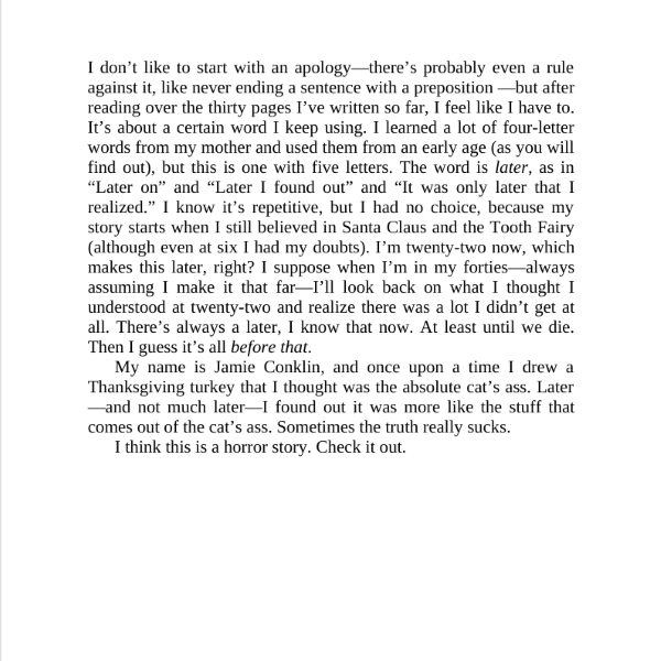 Picture of Later by Stephen King ( Premium Papers and Matte Covers ) Novel