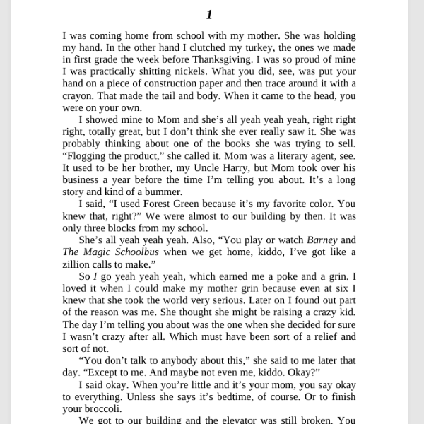 Picture of Later by Stephen King ( Premium Papers and Matte Covers ) Novel