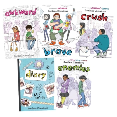Picture of Berrybrook Middle School Series 5 Books Set - Awkward, Brave, Crush, Diary, Enemies Paperback – January 8, 2025