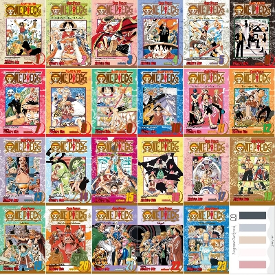 Picture of One Piece Manga Series: East Blue and Baroque Works, Volumes 1-23 by Eiichiro Oda & Juliet Music Bookmarks Perfect Paperback – January 1, 2011