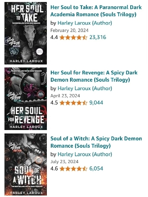 Picture of Souls Trilogy ( 3 Books ) by Harley Laroux ( Premium Paper & Matte Cover ) Novel