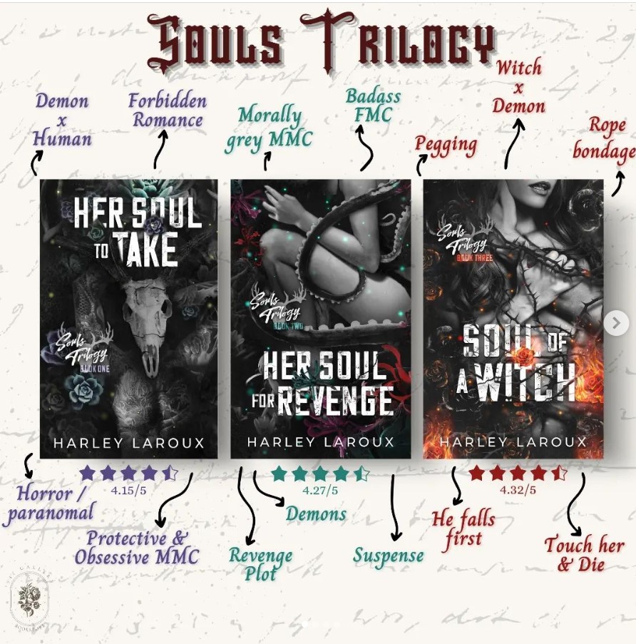 Picture of Souls Trilogy ( 3 Books ) by Harley Laroux ( Premium Paper & Matte Cover ) Novel