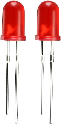Picture of Defused RED LED - 3MM, Defused, Best Indicator Light, PACKAGE OF 5 Novel