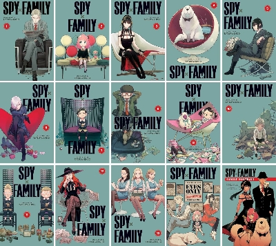 Picture of Spy x Family Complete 15 Book Series (Vol. 1-13 + Official Guide + Spy x Family Portrait) Manga Set, by Tatsuya Endo (15 Books) Paperback – January 1, 2025