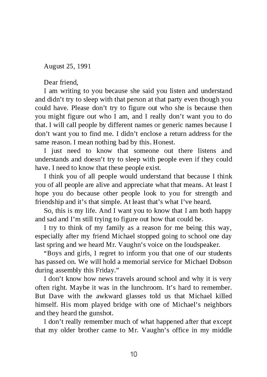 Picture of The Perks of Being a Wallflower by Stephen Chbosky ( Premium Paper and Matte Cover ) Novel